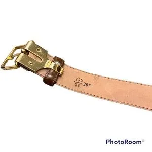 Bally | Accessories | Genuine Ostrich Skin Belt Cognac Made 